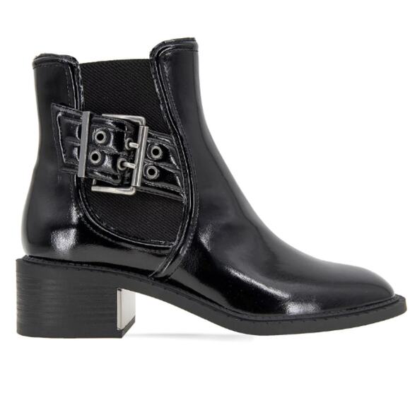 NEW BCBGeneration Women's Bovee Buckle Detail Bootie Black Size 9 Round Toe - Picture 2 of 4